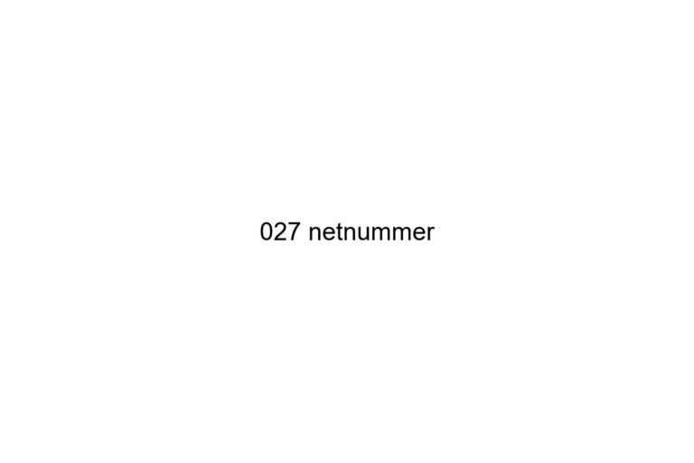 027 netnummer