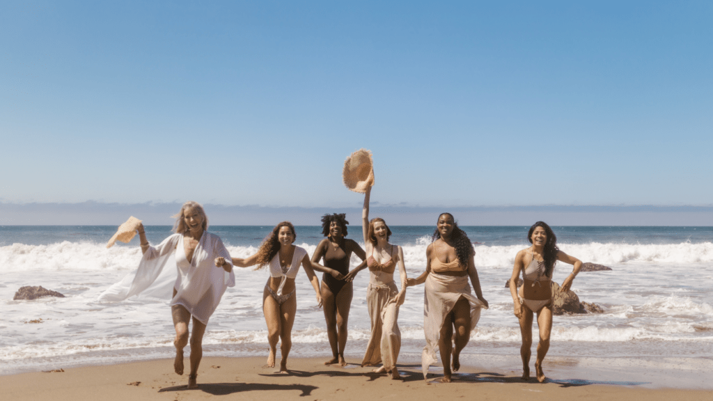 group of people on beach