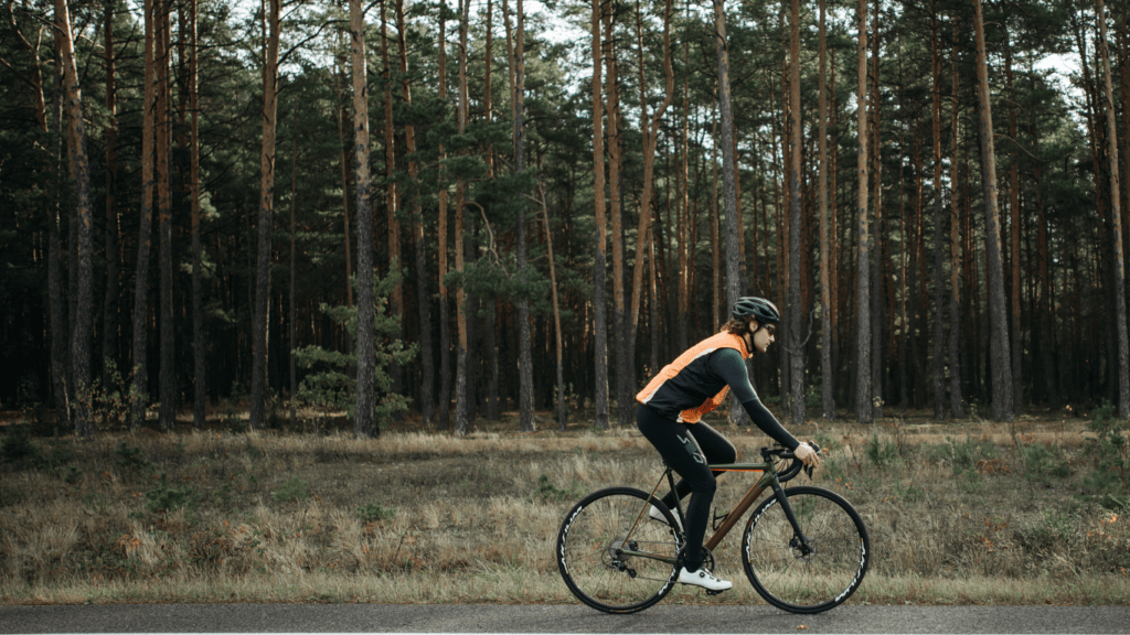 a person riding a bike