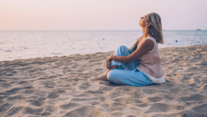 a person at the beach