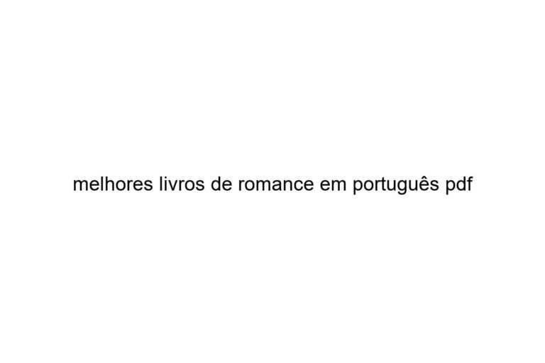 melhores livros de romance em portugus pdf