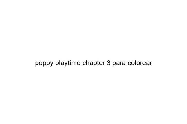 poppy playtime chapter 3 para colorear